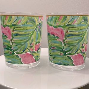 Lilly Pulitzer Set Of 4 Acrylic Lo-Ball Glasses Brand New In Box
